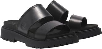 Timberland Sandale TIMBERLAND CLAIREMONT WAY SLIDE SANDAL, Damen, Gr. 36 (5,5), schwarz (blk full gra), Leder, Schuhe Sandale