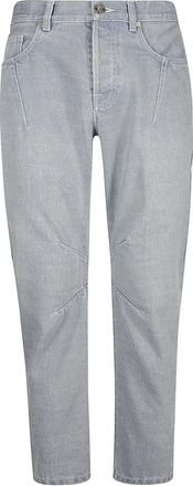 Eleventy darted-front denim jeans - Grey