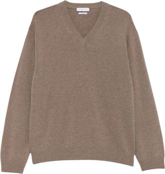 Daniele Fiesoli V-hals Trui - Heren - V-hals truien - Beige - L - Wol - Truien & Vesten