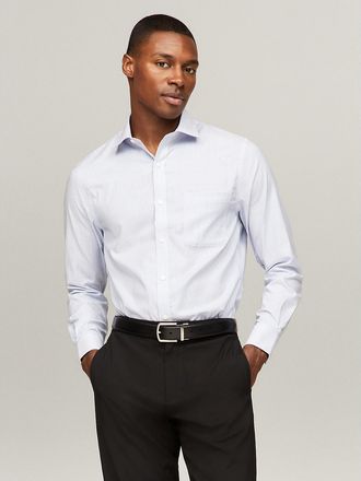 Tommy Hilfiger Mens Slim Fit THFlex Check Dress Shirt - Blue - 17.5/32-33