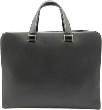 Louis Vuitton Pre-owned Taiga Aktetas - unisex - Vintage Tassen - Zwart - ONE Size - Leer - Vintage