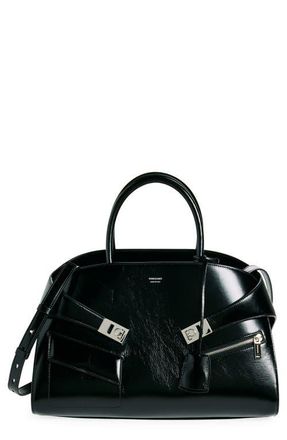 Ferragamo Medium Hug Zip Pocket Satchel Bag (Nordstrom Exclusive) in Nero at Nordstrom
