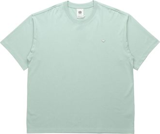 adidas originals Premium Tee Mini Logo Embroidered Sports Round Neck Short Sleeve Couple Style Green GN3377