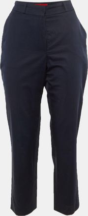 Carolina Herrera Navy Blue Cotton Trousers