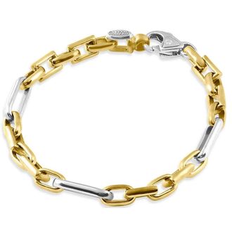 Pompeii3 Mens Figaro 14k Gold (33gram) or Platinum (53gram) 6.5mm Link Bracelet 8.75