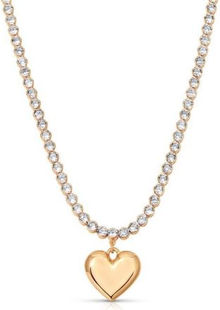 Ettika Luminous Love Tennis Necklace in Gold at Nordstrom