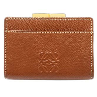 Loewe Brown Leather Coin Purse/Coin Case (Pre-Owned)