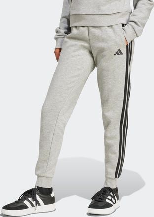 adidas Sporthose ADIDAS SPORTSWEAR W 3S FL SL PT, Damen, Gr. XXL, N-Gr, medium grau heather, schwarz, Obermaterial: 55% Baumwolle, 36% Polyester, 9% Viskose,
