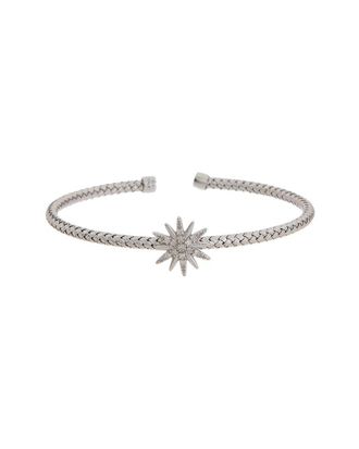 Meshmerise 18K Over Silver 0.15 Ct. Tw. Diamond Mesh Bangle Bracelet
