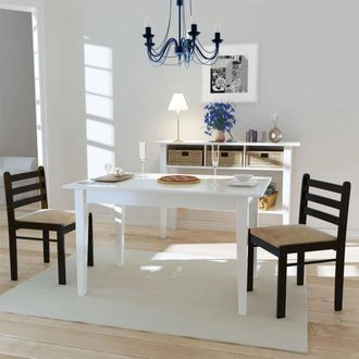 vidaXL Vidaxl - Sillas De Comedor 2 Uds Madera Maciza Caucho Terciopelo Marr&oacute;n