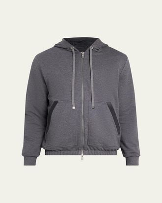 Moncler Mens Reversible Fleece Zip Hoodie