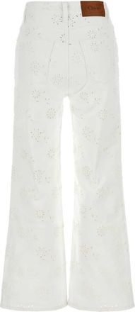 Chlo&eacute; Womens White Denim Jeans Exterior: Cotton