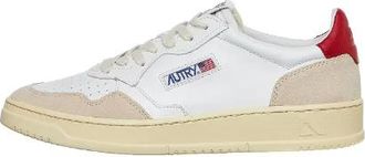Autry Autry Medalist Low White Suede Red AULM-LS43