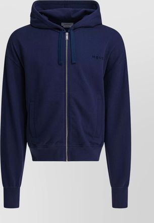 Alexander McQueen ribbed cuffs and hem hooded sweater