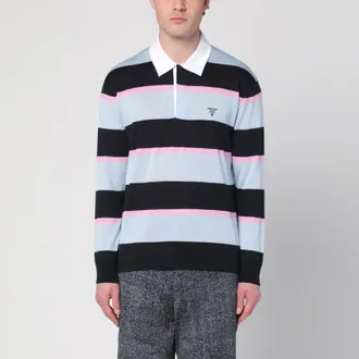 Prada Striped polo in silk and cotton