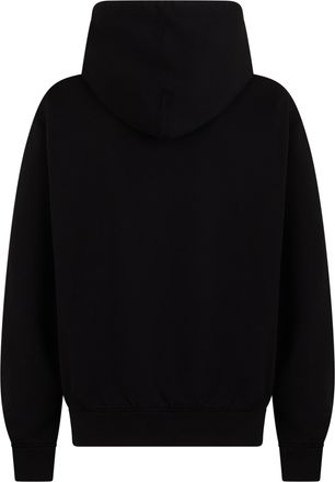 Dolce & Gabbana Mens Hoodie With Embroidered Logo Black Cotton Jumpers Sweater