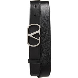 Valentino VLOGO Signature Belt in Black at Nordstrom, Size 100