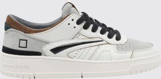 D.A.T.E. D. A.T. E. Torneo Leather and Suede Low-Top Sneakers with Perforated Toe