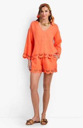 Trina Turk Mar Top in Calypso Coral at Nordstrom, Size X-Large