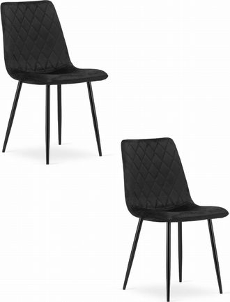 OEM Silla Tur&iacute;n - Terciopelo Negro X 2