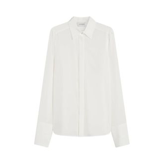 Sportmax Overhemden, Dames, Wit, S, Camicia Circolo