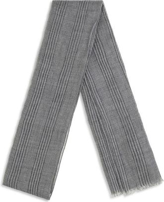 Brunello Cucinelli Womens Gray Linen Scarf