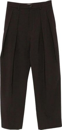 Barena Pad 5751 Wijde Broek - Dames - Wijde Broeken - Bruin - S - Broeken