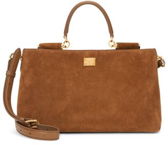 Dolce & Gabbana Womens Leather Handbag Camel-Caramel Calfskin Handbags Camel/caramel Hand Bags