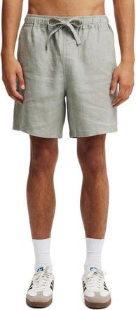 Cotton On Mens Linen Easy Short in Washed Military at Nordstrom, Size X-Small