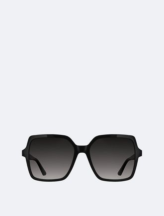 Calvin Klein Womens Acetate Butterfly Sunglasses - Black