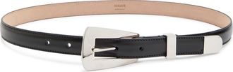 Khaite Lucca Leather Belt - Black - 90 (UK 14 / XL)