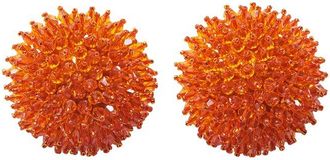 Carolina Herrera CZ Beaded Ball Dome Earrings