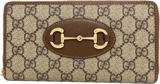 Gucci Brown Pvc Long Wallet (Bi-Fold) (Pre-Owned)