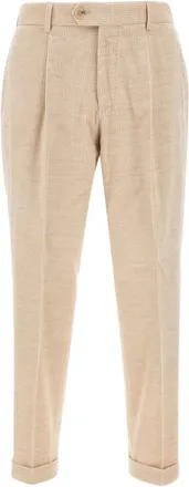 BOSS Pantaloni a coste con pieghe - Toni neutri