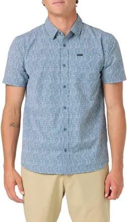 O'Neill TRVLR Performance Short Sleeve Button-Up Shirt in Dark Slate at Nordstrom, Size Xx-Large