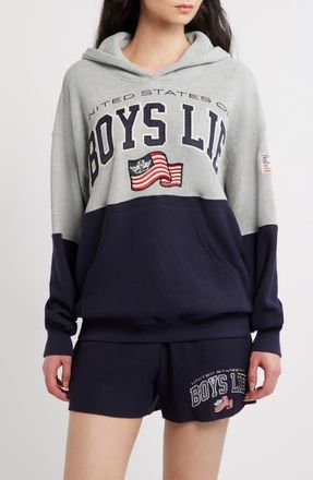 Boys Lie United States of Boys Lie Thermal Hoodie in Navy Multi at Nordstrom, Size X-Large/xx-Large