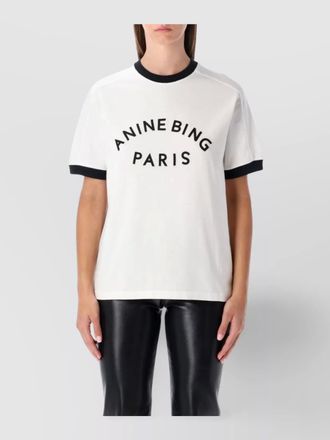 Anine Bing logo t-shirt contrast trim
