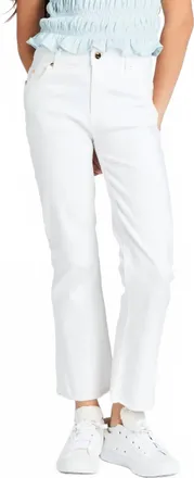 Tractr Womens Crop Flare Jeans In White