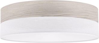 OEM L&aacute;mpara De Techo De Plexi De Madera Blanca 50cm Roble Blanqueado