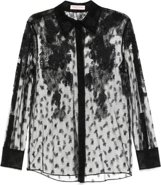 Valentino Garavani Stijlvol Shirt met Uniek Design - Dames - Overhemden - Zwart - L - Overhemden
