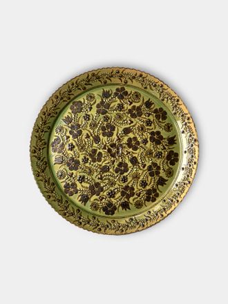 Poterie d'&Eacute;vires Flowers Hand-Painted Ceramic Large Round Platter