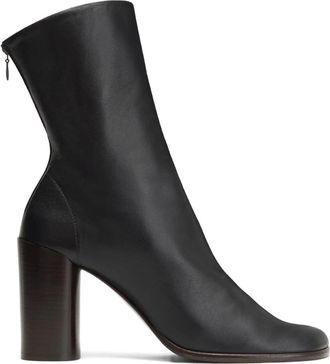 Christophe Lemaire Glove Enkellaarsjes 80 - Dames - Laarzen met Hak - Bruin - 37 EU - Schoenen