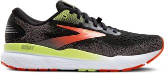 Brooks Mens Ghost 16 Gtx Sneakers In Black Mandarin Red Green
