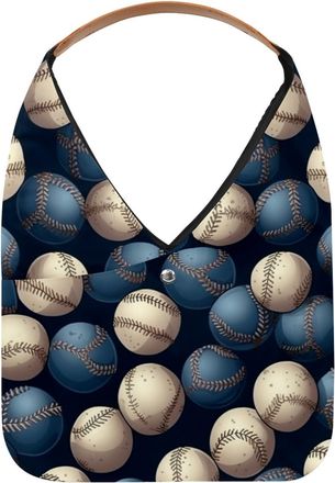 Generic Baseball Ball Background Reusable Lightweight Grocery Bags - Foldable Into Compact Pouch, Washable & Sturdy, Multipurpose for Shopping and Travel