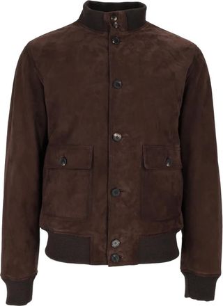 STEWART Bomberjack - Heren - Leren en Su&egrave;de Jassen - Bruin - XL - Leer - Jassen