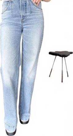 Pistola Denim Poppy High Rise Wide Leg Jeans In Light Wash