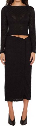 Minkpink Luca Stretch Lace Skirt In Black