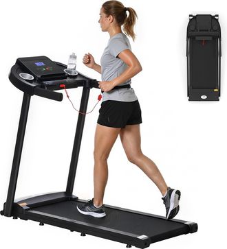 OEM Cinta De Correr Para Casa 1-12 Km/h 1,5hp Con 12 Programas Ruedas Pantalla Led Y Soporte Para M&oacute;vil Para Hogar Oficina