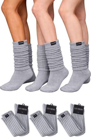 Lechery 3 Pairs of Scrunch Socks in Grey at Nordstrom