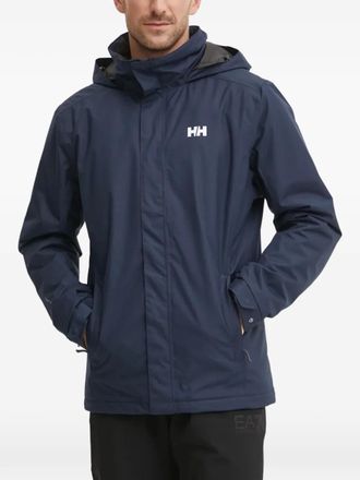 Helly Hansen logo-detail hooded jacket - men - Polyester - M - Blue